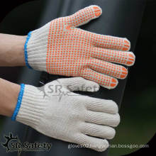 SRSafety Safety White Cotton Working Glove/Dotted cotton glove